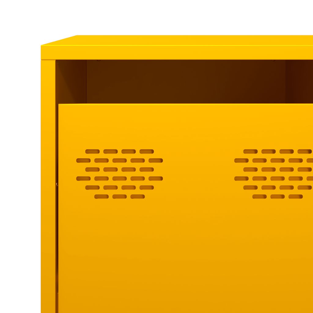 Sideboard Mustard Yellow 135x39x73.5 cm Cold-rolled Steel